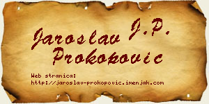 Jaroslav Prokopović vizit kartica